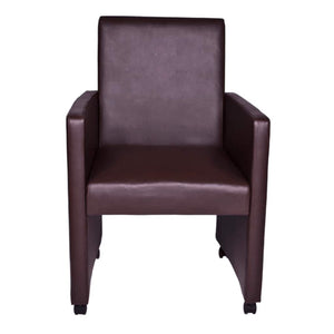 Sedie da Pranzo 2 pz Marroni in Similpelle