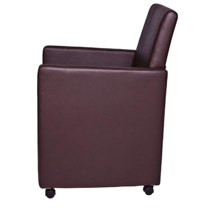 Sedie da Pranzo 2 pz Marroni in Similpelle 60348