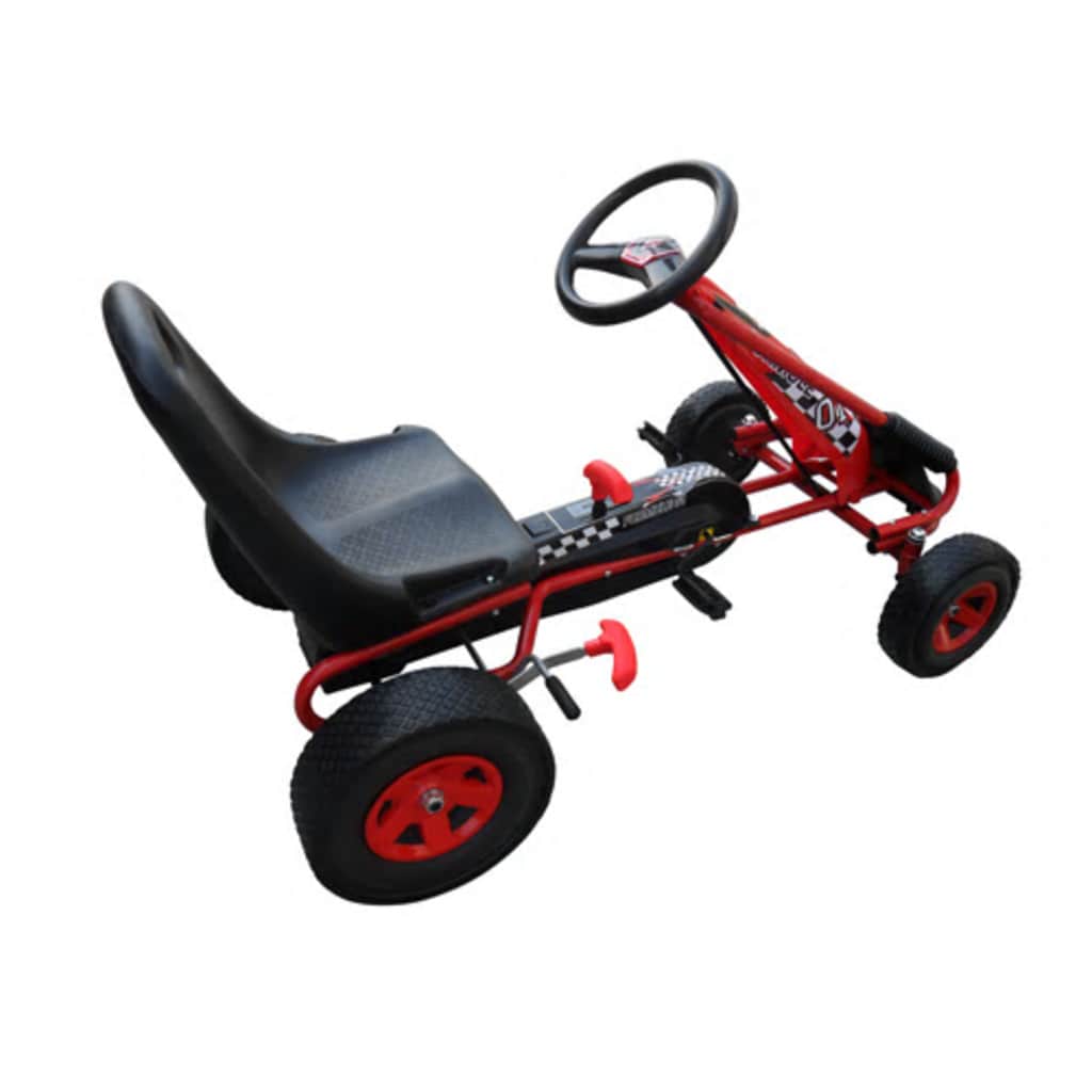 Go-kart a pedali per bambini, sedile regolabile, rosso 90255