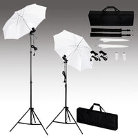 Kit studio fotografico professionale con lampade da terra e ombrelli 02_0001452