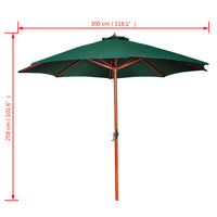Ombrellone Verde 258 cm