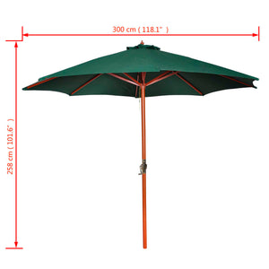 Ombrellone Verde 258 cm 40436