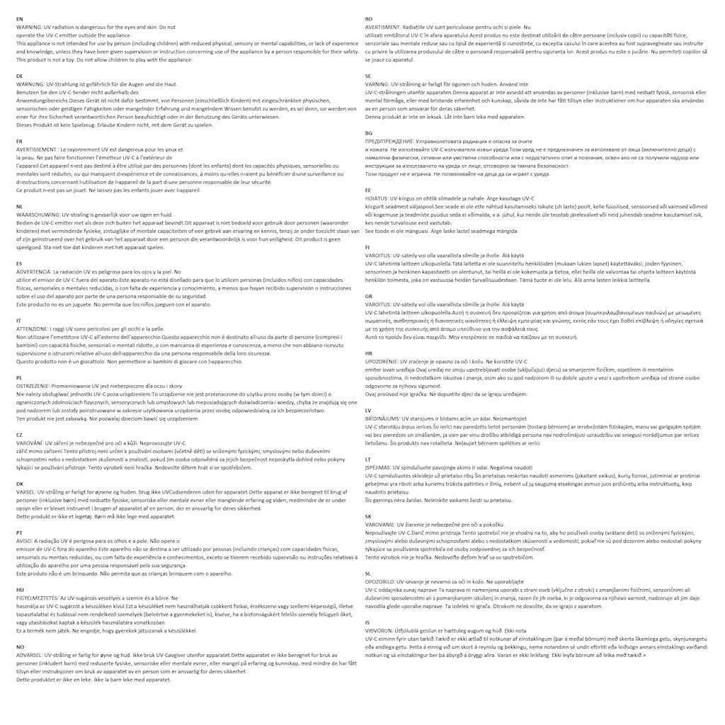 Filtro sterilizzatore lampada UVC 36W per vasche e acquari 40526