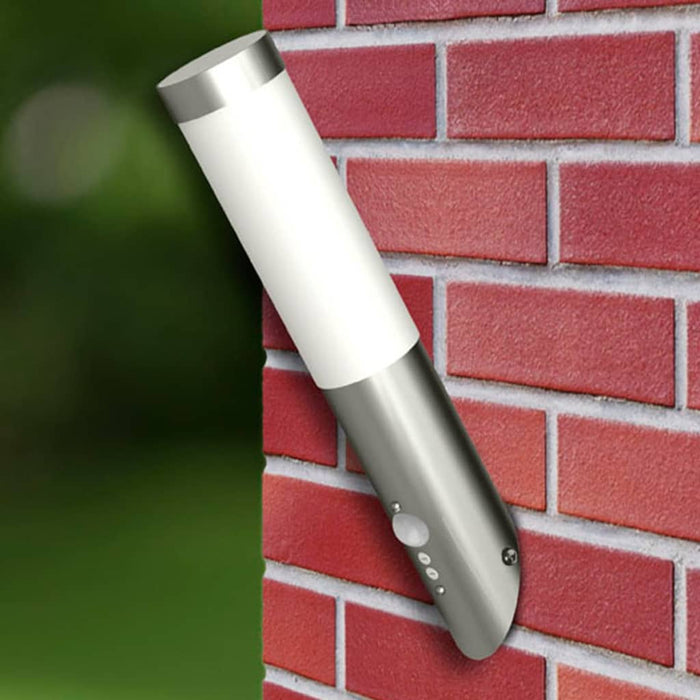 Lampioncini moderni in acciaio inox, sensore di movimento,2 160166