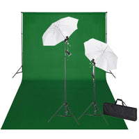 Set Studio Fotografico Fondale Verde 600x300 cm e Luci cod mxl 119138