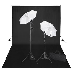 Kit studio e fondale professionale nero 600 x 300 cm e luci 02_0001422