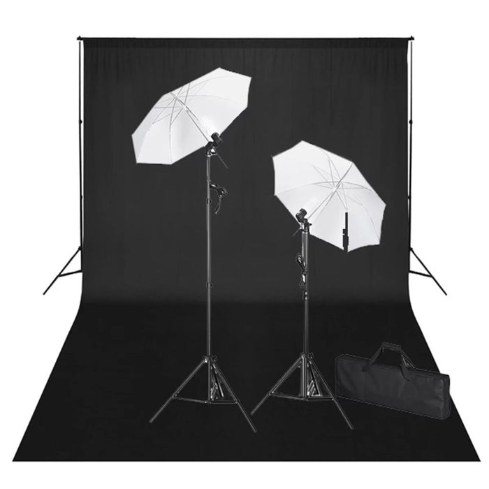 Kit studio e fondale professionale nero 600 x 300 cm e luci 02_0001422