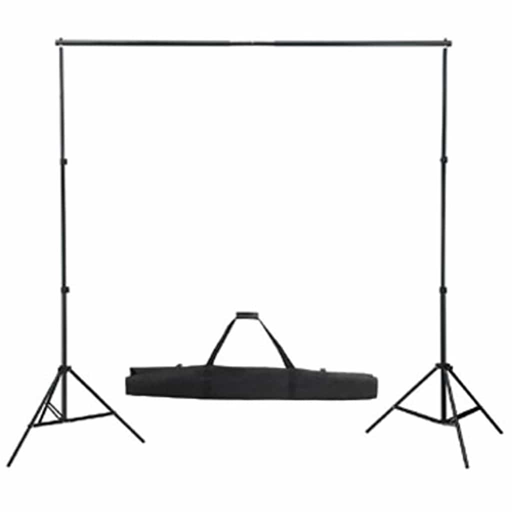 Set Studio Fotografico Fondale Nero 600x300 cm e Luci 160179