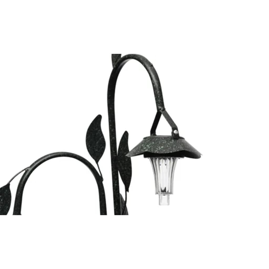 Fioriere partavasi supporto in ferro battuto e lampade LED s cod mxl 51755