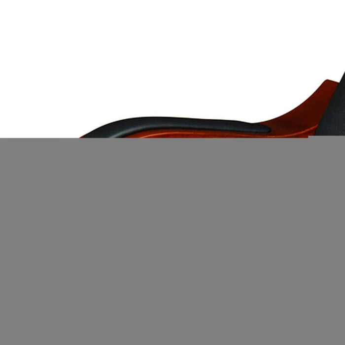 Sedia poltrona ufficio girevole VE legno e pelle, nera 20034