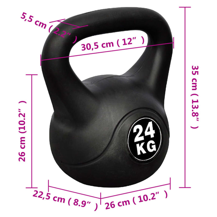 Peso con maniglia kettlebell da 24 kg 90293