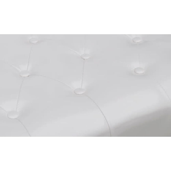 Poltrona con Poggiapiedi Bianca 60653