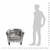 Poltrona Cabriolet Argento in Similpelle 60708