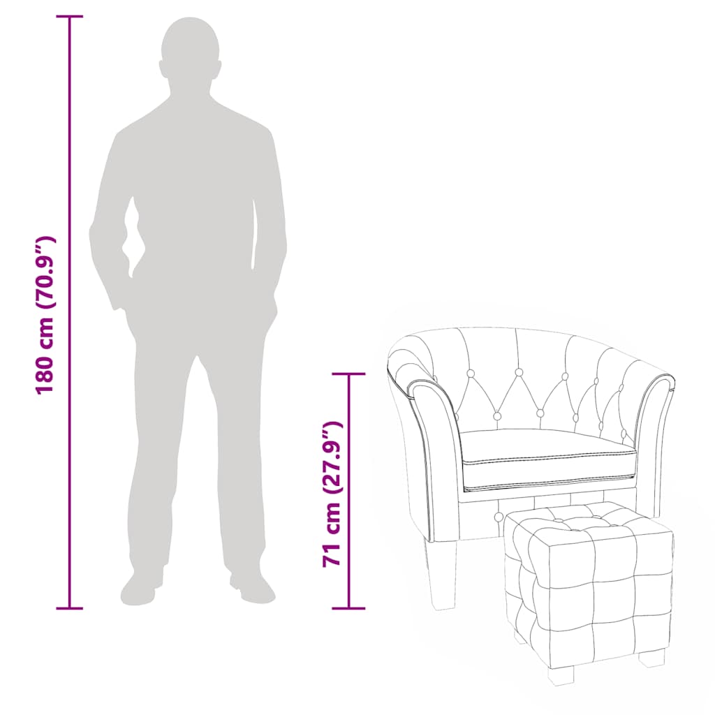 Poltrona Cabriolet con Poggiapiedi Dorata in Similpelle 60713