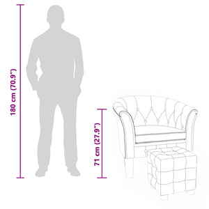 Poltrona Cabriolet con Poggiapiedi Dorata in Similpelle 60713