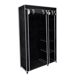 Armadio Guardaroba Pieghevole Nero 110 x 45 x 175 cm  cod mxl 67886