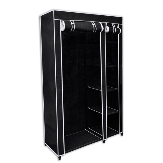 Armadio Guardaroba Pieghevole Nero 110 x 45 x 175 cm  cod mxl 67886