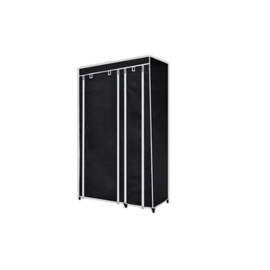 Armadio Guardaroba Pieghevole Nero 110 x 45 x 175 cm 60719