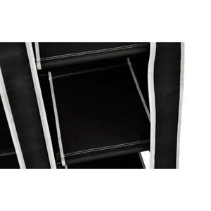 Armadio Guardaroba Pieghevole Nero 110 x 45 x 175 cm 60719