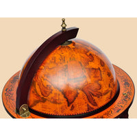 Minibar a Forma di Globo con Supporto in Legno di Eucalipto 60774