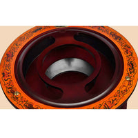 Minibar a Forma di Globo con Supporto in Legno di Eucalipto 60774