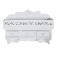 Mensola/Pannello a Muro con 3 Cassetti e 2 Ganci 60630