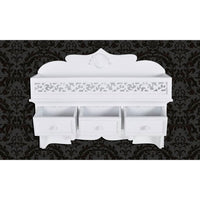 Mensola/Pannello a Muro con 3 Cassetti e 2 Ganci 60630