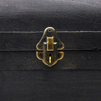 Baule del Tesoro in Legno Grande Nero 60797