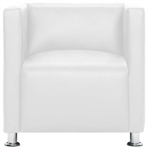 Poltrona a Pozzetto Bianca in Similpelle 240069