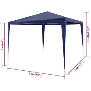Gazebo da Esterno Tenda per Feste 3 x 3 Blu 90333