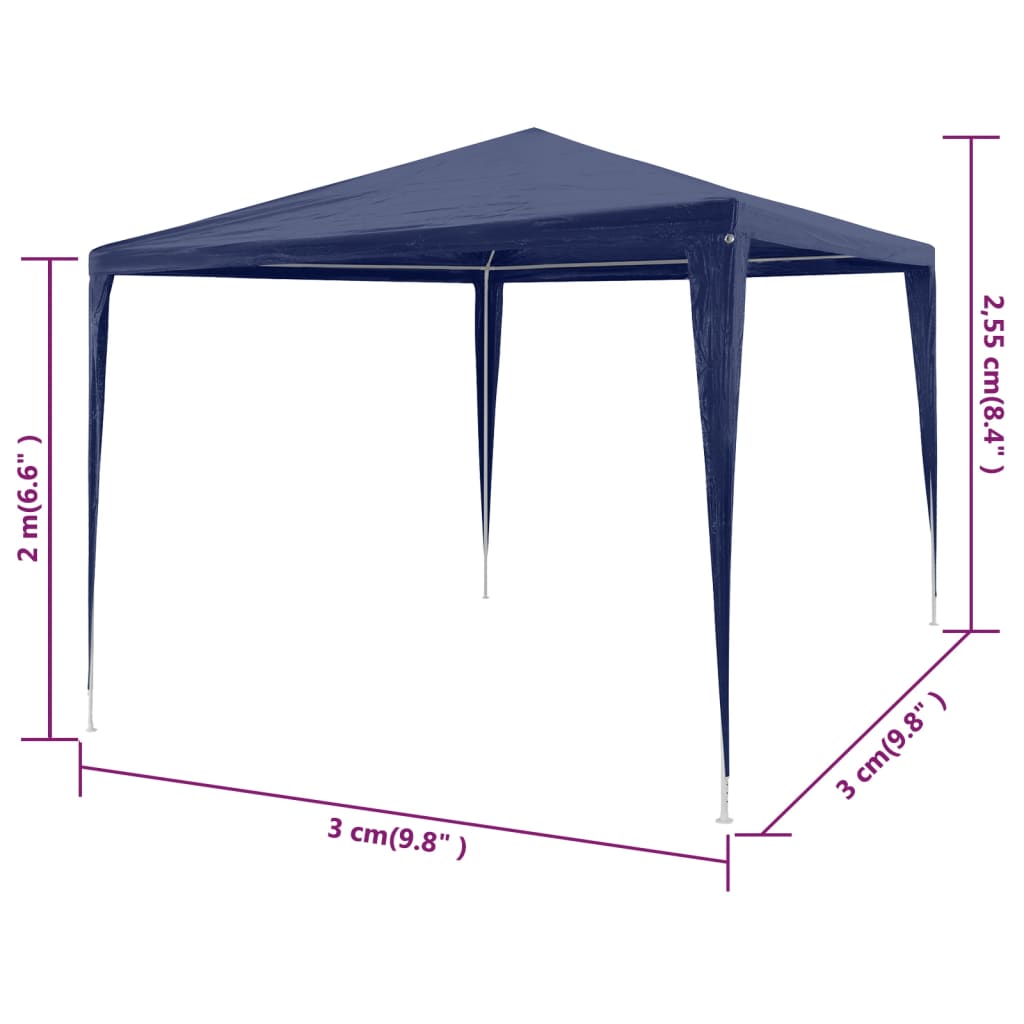 Gazebo da Esterno Tenda per Feste 3 x 3 Blu