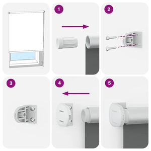 Tenda a Rullo Oscurante 160 x 175 cm Bianco 240136