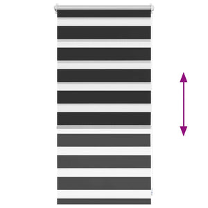 Tenda a rullo oscurante zebra 40x100cm nero cod mxl 42751