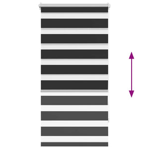 Tenda a rullo oscurante zebra 80x150cm nera cod mxl 52297