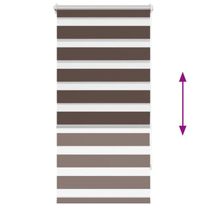 Tenda a rullo oscurante zebra 80x150cm caffÃ©