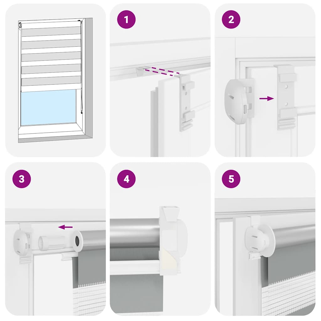 Tenda a rullo oscurante zebra 80x150cm caffé 240201