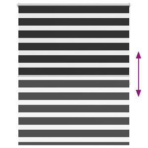 Tenda a rullo oscurante zebra 120x175 cm nera 240216