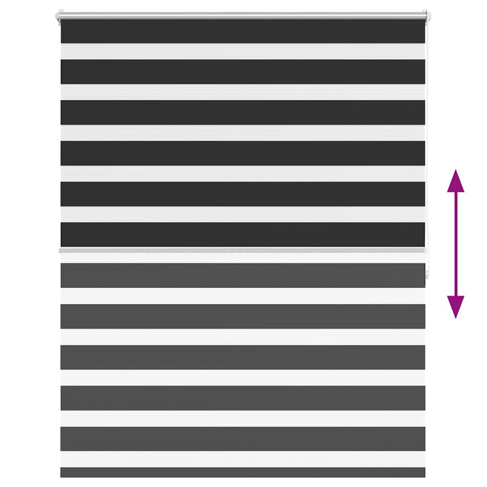Tenda a rullo oscurante zebra 120x175 cm nera 240216