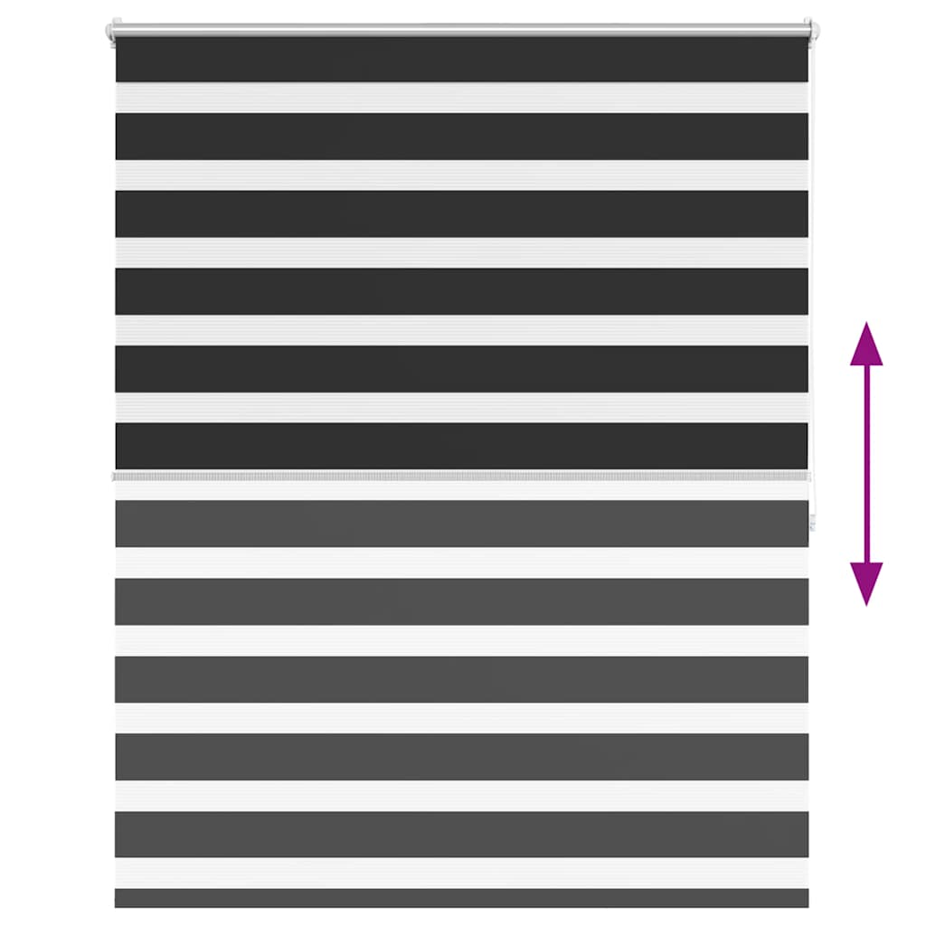Tenda a rullo oscurante zebra 140x175cm nera 240224