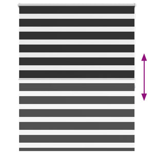 Tenda a rullo oscurante zebra 140x175cm nera 240224