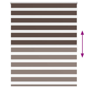 Tenda a rullo oscurante zebra 140x175cm caffÃ©