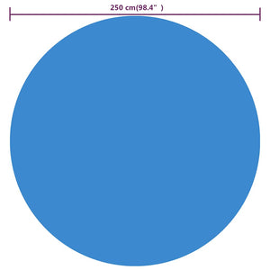 Pellicola Galleggiante Solare PE Rotonda 250 cm per Piscina Blu 90343