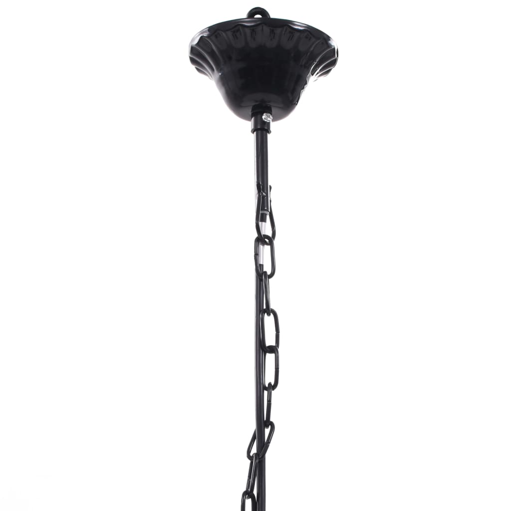Lampadario in Cristallo con 5 Lampadine Nero 240308