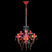 Lampadario in Cristallo 5 Lampadine Multicolore 240311