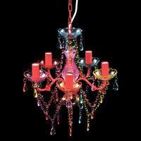 Lampadario in Cristallo 5 Lampadine Multicolore 240311