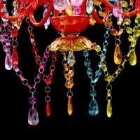 Lampadario in Cristallo 5 Lampadine Multicolore 240311