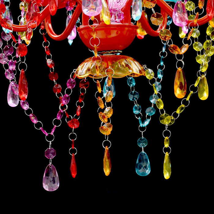 Lampadario in Cristallo 5 Lampadine Multicolore 240311