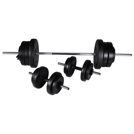 Kit barra manubri e 2 manubri 60,5 kg fitness bodybuilding 02_0000755