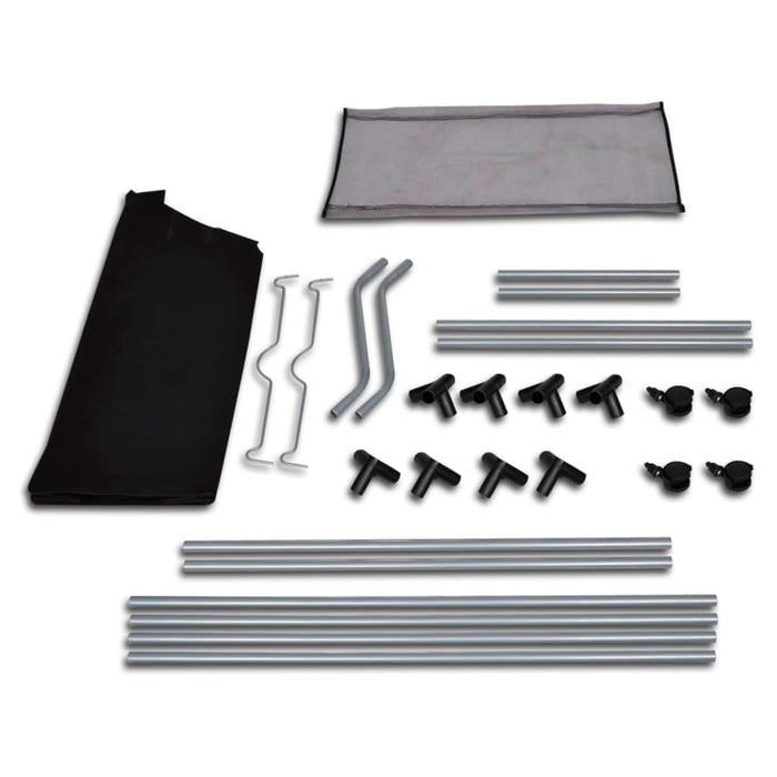 Classificatore lavanderia con 4 borse nero 240367