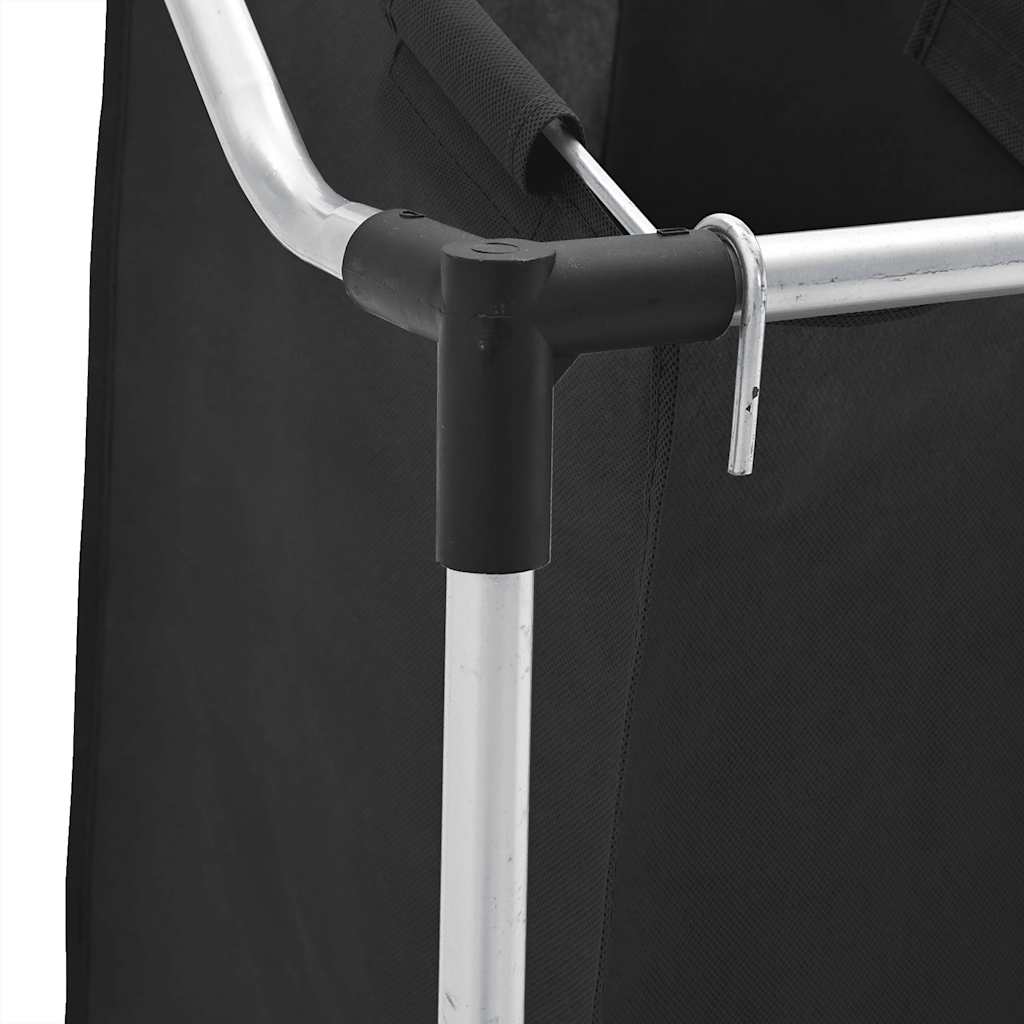 Classificatore lavanderia con 4 borse nero 240367